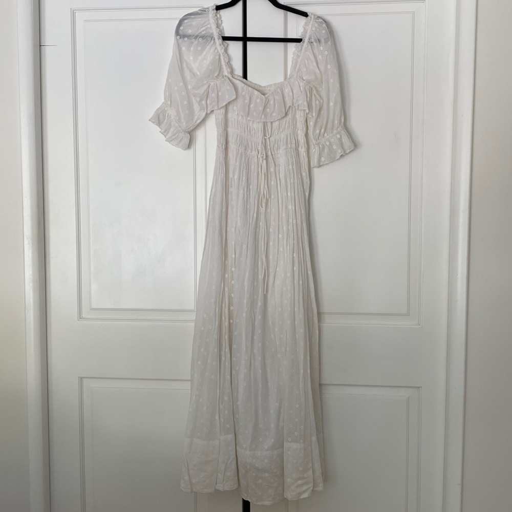 Doen Bijou White Long Sleeve Dress Size Small